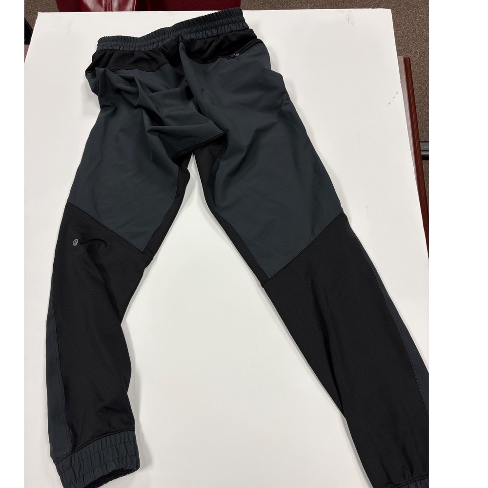 Lululemon Mens Hybrid Active Training Joggers Charcoal Black Drawstring Pants